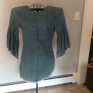 Free People denim mini.